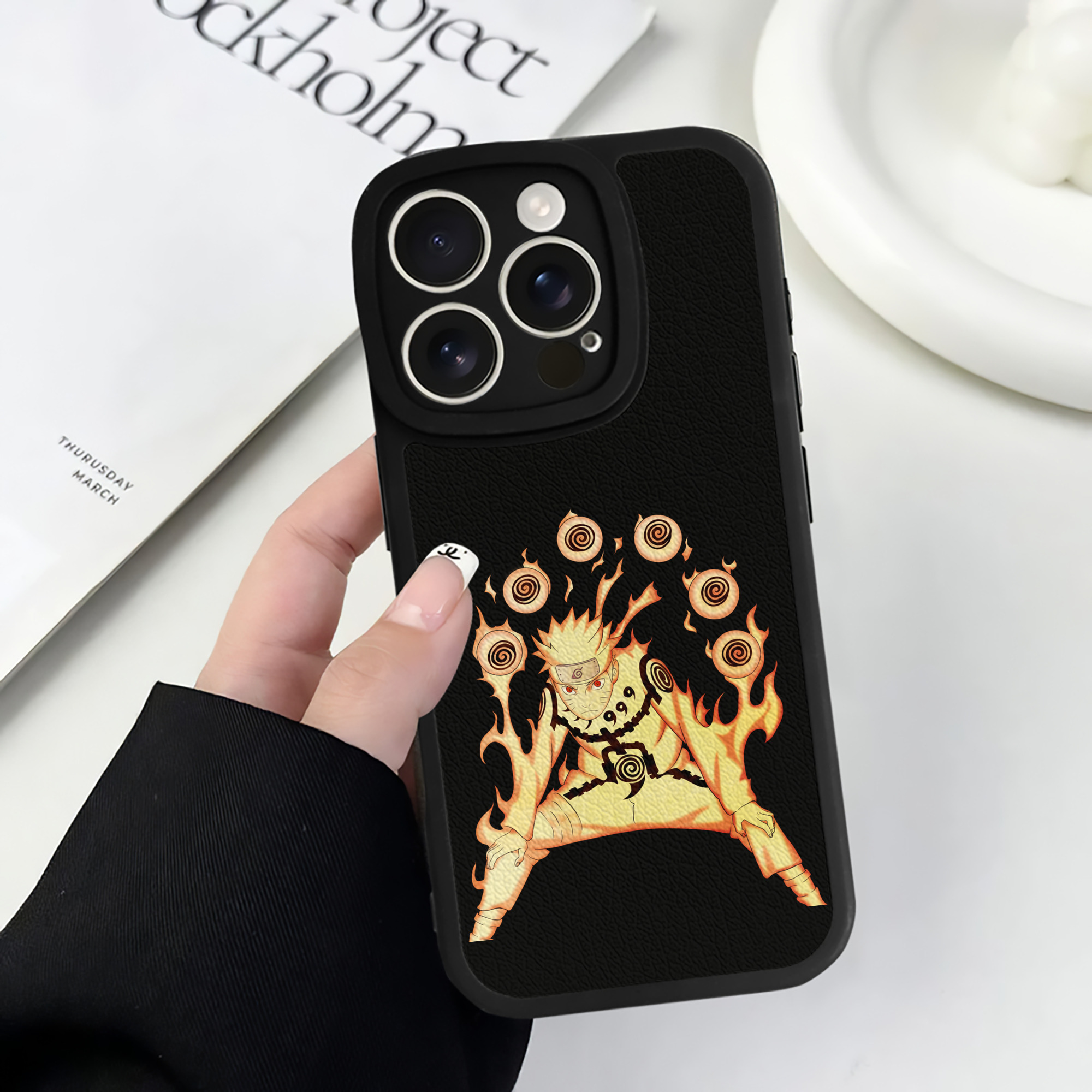 （画像用） NARUTO -ナルト- うずまき ナルト Uzumaki Naruto 【iPhone 16シリーズ対応】シリコンスマホケース（レザー調） 材質：シリコン